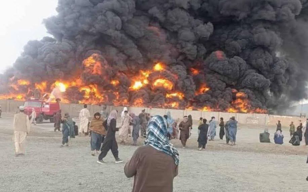 The Taliban said in a statement on Wednesday that a massive fire in the Sheikh Abu Nasr Farahi port in Farah province had been contained with "timely cooperation" from Iran.