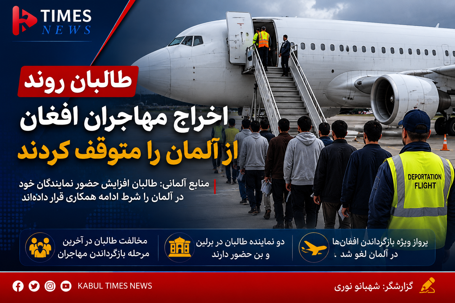 پرواز اخراج مهاجران افغان از آلمان لغو شد؛ طالبان متهم به مداخله شدند.