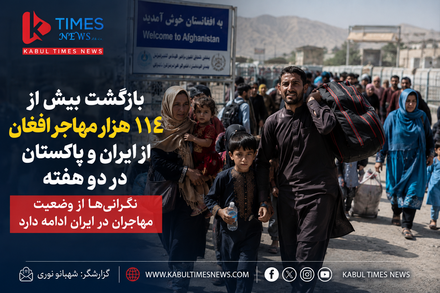 UN warns of Afghan refugee situation; more than 114,000 returnees in two weeks