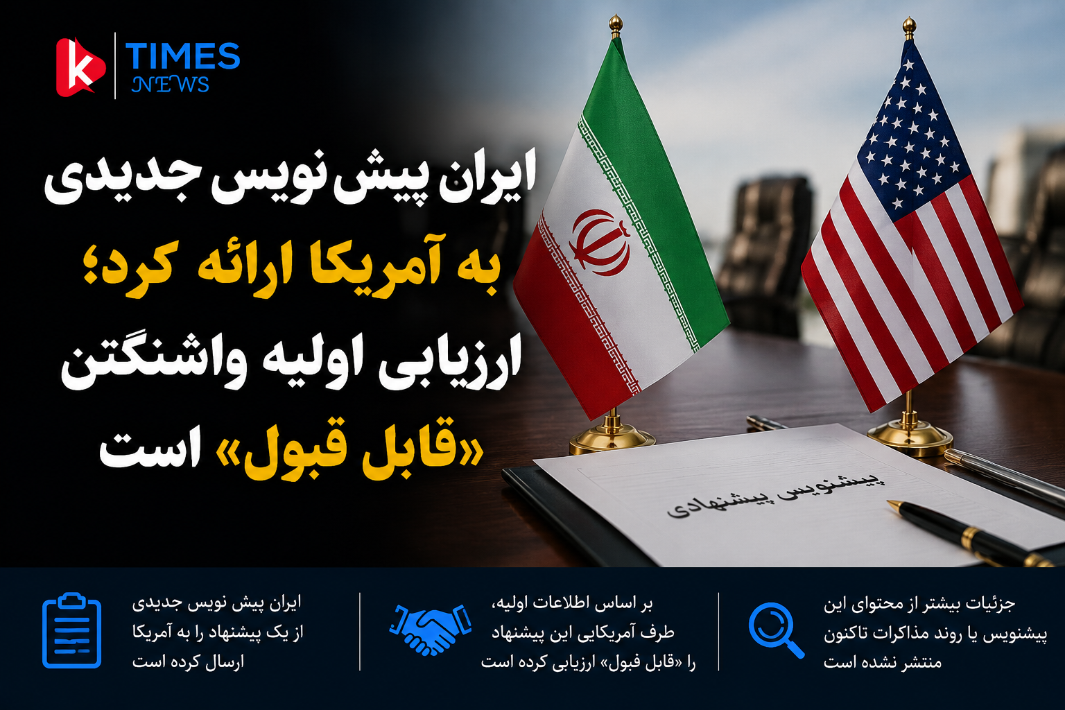 Iran presents new draft to US; Washington's initial assessment is "acceptable"