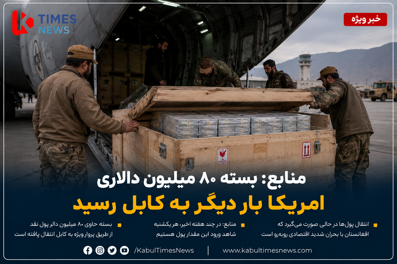 Sources: Another $80 million package for the Taliban arrives in Kabul