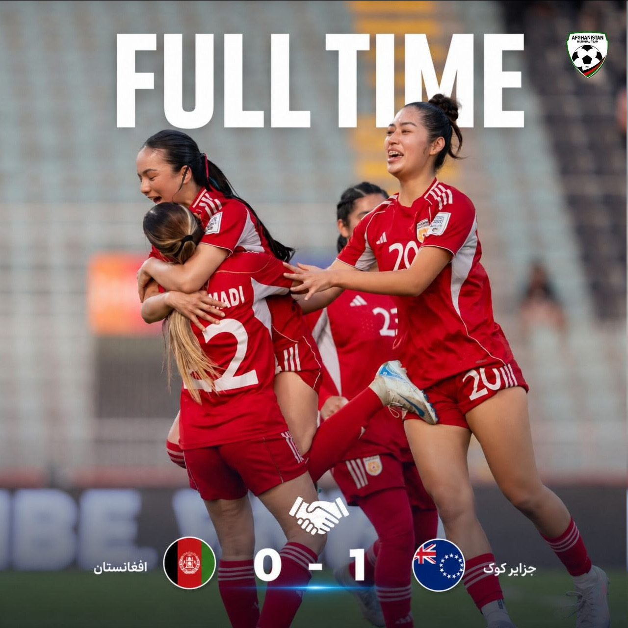 Afghan women's football resumes in exile; defeat by Cook Islands in first official match